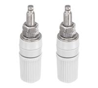 sourcing map 2 Pcs Banana Jack, 30A 5 x 4mm Insert Mounting Banana Female Panel Socket Jack, 4mm Binding Post Adapter for Banana Plug Connectors, Red&Black