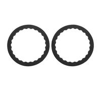 sourcing map 2 Pcs Bar Stool Leg Protectors Ring Non Slip Silicone Chair Leg Floor Protector for 14.5" to 16.5" Round Base Pads Bottom Protect Wooden Floor No Scratches No Noise, Black