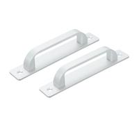 sourcing map 2 Pcs Barn Door Handle, 5.79 Inch Door Pull Handles, Patio Gate Handle for Cabinet Garage Sliding Door Closet Drawer Shed, Silver