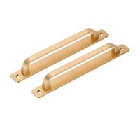 sourcing map 2 Pcs Barn Door Handle, 8.35 Inch Door Pull Handles, Patio Gate Handle for Cabinet Garage Sliding Door Closet Drawer Shed, Gold