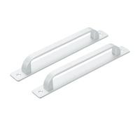 sourcing map 2 Pcs Barn Door Handle, 8.35 Inch Door Pull Handles, Patio Gate Handle for Cabinet Garage Sliding Door Closet Drawer Shed, Silver