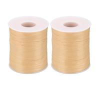 sourcing map 2 Pcs Beige Raffia Yarn, 120m Natural Paper Rope String 6mm Wide Raffia Ribbon for Gift Wrapping Crocheting Knitting DIY Crafts