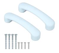 sourcing map 2 Pcs Blue Ceramic Cabinet Handles Arch Shaped Drawer Pulls, 4.5 x 1 x 1.2 Inch Cute Kitchen Cabinet Handles Hardware for Kitchen Cupboard Dresser Drawer Nursery Decor