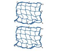 sourcing map 2 Pcs Blue Motorcycle Equipment Cargo Luggage Mesh Net 40 x 40cm
