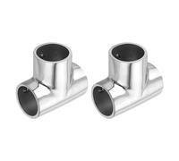 sourcing map 2 Pcs Boat Handrail Fitting, 3-Way Pipe Connector Marine Grade 316 Stainless Steel Tee Rail Pipe Fitting Connector for 1inch O.D.Tube Shelves, Display Racks