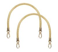 sourcing map 2 Pcs Braided Purse Strap, 21.6 Inch PU Leather Purse Strap Handle Replacement for Handbag Tote Underarm Bag Making (Gold)