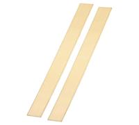 sourcing map 2 Pcs Brass Flat Bar Stock, 0.12"x1.18"x12.01"Metal Solid Brass Square Bars for Knife Making DIY Handicrafts Architectural Decoration Industry Conductivity