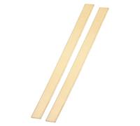 sourcing map 2 Pcs Brass Flat Bar Stock, 0.16"x0.79"x12.01"Metal Solid Brass Square Bars for Knife Making DIY Handicrafts Architectural Decoration Industry Conductivity