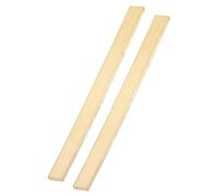 sourcing map 2 Pcs Brass Flat Bar Stock, 0.47"x0.79"x12"Metal Solid Brass Square Bars for Knife Making DIY Handicrafts Architectural Decoration Industry Conductivity