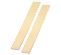 sourcing map 2 Pcs Brass Flat Bar Stock, 0.59"x1.57"x12" Square Metal Solid Brass Bars for Knife Making DIY Handicrafts Architectural Decoration Industry Thermal Conductivity