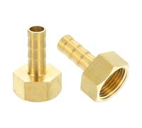 sourcing map 2 Pcs Brass Hose Barb Fitting, 5/16" Barb x G 3/8 Female Brass Barb Pipe Fitting Adapter with Tape for Connect Pipes Mechanical Devices Plumbing Equipment