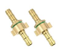 sourcing map 2 Pcs Brass Hose Barb Fitting Straight Connector Coupler 3/8" ID Air Hose Fittings for Connecting Water Fuel Air, Oil