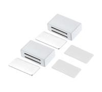 sourcing map 2 Pcs Cabinet Door Catch, Cabinet Latch Magnetic Lock Stainless Steel Self Adhesive for Cupboard Kitchen Closet Wardrobe Door, White