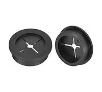 sourcing map 2 Pcs Cable Cord Grommet, 1-3/8 Inch (35mm) Desk Grommet Flexible Rubber Grommets Wire Hole Cover Pass Through for Office Computer Desk Wire Organizer, Black