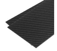 sourcing map 2 Pcs Carbon Fiber Sheet 100x250x2.5mm Matte Surface Pultruded Flat Carbon Fiber Board Plate Twill Weave Panel Sheet for Kites RC Airplane