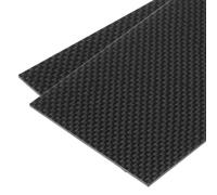 sourcing map 2 Pcs Carbon Fiber Sheet 125x75x1.5mm Glossy Surface Pultruded Flat Carbon Fiber Board Plate Plain Weave Panel Sheet for Kites RC Airplane