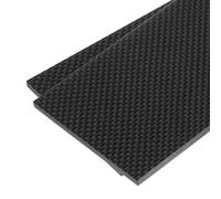 sourcing map 2 Pcs Carbon Fiber Sheet 125x75x4mm Glossy Surface Pultruded Flat Carbon Fiber Board Plate Plain Weave Panel Sheet for Kites RC Airplane