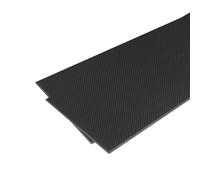 sourcing map 2 Pcs Carbon Fiber Sheet 250×100×4mm Glossy Surface Pultruded Flat Carbon Fiber Board Plate Plain Weave Panel Sheet for Kites RC Airplane