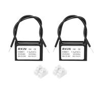 sourcing map 2 Pcs CBB61 Capacitor, 1.5uF 450V 2-Wire Ceiling Fan Motor Starting Capacitor for Ceiling Fan, Motor Generator, Blower, Exhaust Fan, Black