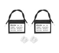 sourcing map 2 Pcs CBB61 Capacitor, 4.5uF 450V 2-Wire Ceiling Fan Motor Starting Capacitor for Ceiling Fan, Motor Generator, Blower, Exhaust Fan, Black