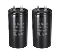 sourcing map 2 Pcs CD60 Run Capacitor, 350uF 250VAC 50/60Hz CD60 Motor Starting Capacitor for Washing Machine, Air Compressor, Refrigerator, Black