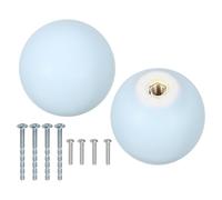 sourcing map 2 Pcs Ceramic Cabinet Knobs, 1.3 Inch Round Ceramic Drawer Knob Dresser Pulls with Mounting Screws Knobs Furniture Handles for Kitchen Closet Cupboard Nursery Decor, Blue
