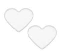 sourcing map 2 Pcs Coaster Silicone Casting Mould, 14.5x13cm/5.8x5.2in Heart Shape Epoxy Casting Resin Mould Tools for Resin Coaster Home Decor DIY Craft Handmade Colorful Amber Handicraft