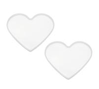 sourcing map 2 Pcs Coaster Silicone Casting Mould, 18.3x15.5cm/7.32x6.2in Heart Shape Epoxy Casting Resin Mould Tools for Resin Coaster Home Decor DIY Craft Handmade Colorful Amber Handicraft