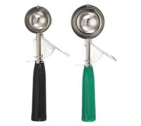 sourcing map 2 Pcs Cookie Scoops, Ice Cream Scoop with Trigger for Baking Cookie Dough Rice Pudding Kitchen Gadget, Black, Green