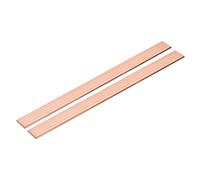 sourcing map 2 Pcs Copper Flat Bar, 1/16" x 3/8" x 9'' C110 Solid Copper Bus Bar Stock Plate Solid Metal Sheets for DIY Crafts, Repairs, Electrical (1.5mm x 10mm x 230mm)