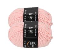 sourcing map 2 Pcs Cotton Yarn Skeins, 87 Yards 50g/1.8oz Sport Weight Soft Yarn 4-Ply Milk Cotton Yarn Ball for Crocheting Knitting DIY Handmade Craft Projects, Pink