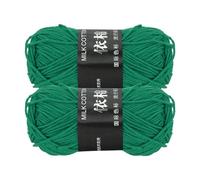 sourcing map 2 Pcs Cotton Yarn Skeins, 87 Yards 50g/1.8oz Sport Weight Soft Yarn 4-Ply Milk Cotton Yarn Ball for Crocheting Knitting DIY Handmade Craft Projects, Dark Green