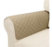 sourcing map 2 Pcs Couch Arm Covers, 24" x 20" Waterproof Armrest Cover for Sofa, Non-Slip Chair Arm Covers Protector, Headrest Cover, Brown