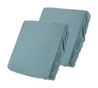 sourcing map 2 Pcs Couch Cushion Cover, 20"x20" Polyester Stretch Sofa Cushion Cover Magic Sofa Covers Washable, Non-Slip Covers with Elastic Bottom for Sofa Seat for Home, Light Blue