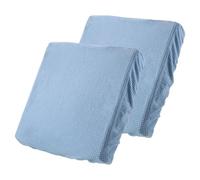 sourcing map 2 Pcs Couch Cushion Cover, 20"x20" Polyester Stretch Sofa Cushion Cover Magic Sofa Covers Washable, Non-Slip Covers with Elastic Bottom for Sofa Seat for Home, Denim Blue