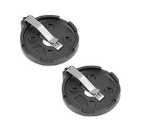 sourcing map 2 Pcs CR2025 CR2016 Horizontal Battery Holder Black Container Case