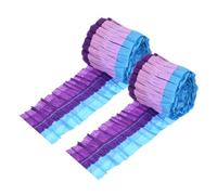 sourcing map 2 Pcs Crepe Paper Streamers, 9.84ft Streamer Decoration Paper Blue, Dark Purple, Light Purple for Party Birthday Wedding Decoration Streamers, DIY Crafts