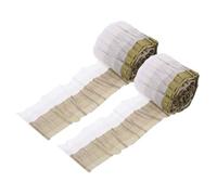 sourcing map 2 Pcs Crepe Paper Streamers, 9.84ft Streamer Decoration Paper Gold, White, Peach for Party Birthday Wedding Decoration Streamers, DIY Crafts