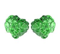 sourcing map 2 Pcs Crystal Decorative Ornaments, 1.2" H Chinese Feng Shui Crystal Figurine Mini Pi Xiu Collectible Decor for Table Home Hanging Decorations, Green