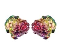 sourcing map 2 Pcs Crystal Decorative Ornaments, 1.7" H Chinese Feng Shui Crystal Figurine Mini Pi Xiu Collectible Decor for Table Home Hanging Decorations, Vibrant Color