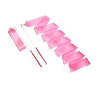 sourcing map 2 Pcs Dance Ribbons, 78.7" Rhythmic Gymnastics Ribbon Streamers Dancer Wand Twirling Dancing Ribbons for Artistic Dancing Gymnastics Training, Pink