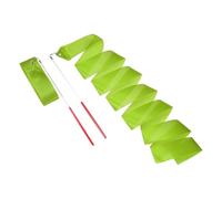 sourcing map 2 Pcs Dance Ribbons, 78.7" Rhythmic Gymnastics Ribbon Streamers Dancer Wand Twirling Dancing Ribbons for Artistic Dancing Gymnastics Training, Dark Green