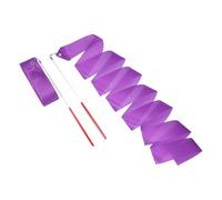 sourcing map 2 Pcs Dance Ribbons, 78.7" Rhythmic Gymnastics Ribbon Streamers Dancer Wand Twirling Dancing Ribbons for Artistic Dancing Gymnastics Training, Purple