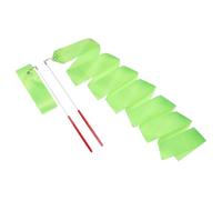 sourcing map 2 Pcs Dance Ribbons, 78.7" Rhythmic Gymnastics Ribbon Streamers Dancer Wand Twirling Dancing Ribbons for Artistic Dancing Gymnastics Training, Green