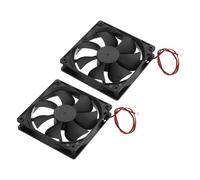 sourcing map 2 Pcs DC12V Brushless Cooling Fan DC12V 0.21A 120x120x25mm 2Pin 2Wire High Speed Quiet for 3D Printer Computer Case Video Equipment DIY Ventilation Project 1500-2200RPM