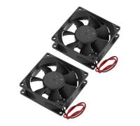 sourcing map 2 Pcs DC12V Brushless Cooling Fan DC12V 0.24A 80x80x25mm 2Pin 2Wire High Speed Quiet for 3D Printer Computer Case Video Equipment DIY Ventilation Project 1500-2200RPM