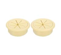 sourcing map 2 Pcs Desk Grommet, 1.97 inch 50mm Desk Cable Hole Cover Wire Hole Insert for Home Office Table Cabinet Cord Organizer, Beige
