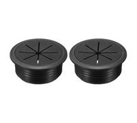 sourcing map 2 Pcs Desk Grommet, 2.09 inch 53mm Desk Cable Hole Cover Wire Hole Insert for Home Office Table Cabinet Cord Organizer, Black