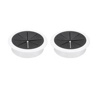 sourcing map 2 Pcs Desk Grommet, 3.15 inch 80mm Desk Cable Hole Cover Wire Hole Insert for Home Office Table Cabinet Cord Organizer, Black/White