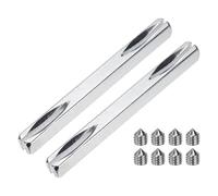 sourcing map 2 Pcs Door Knob Spindle, 90mm Long Spare Door Handle Spindle Bar with Hex Screws, Square Doors Handle Parts Lock Replacement Part for Furniture Assembly, DIY Projects, Silver Tone